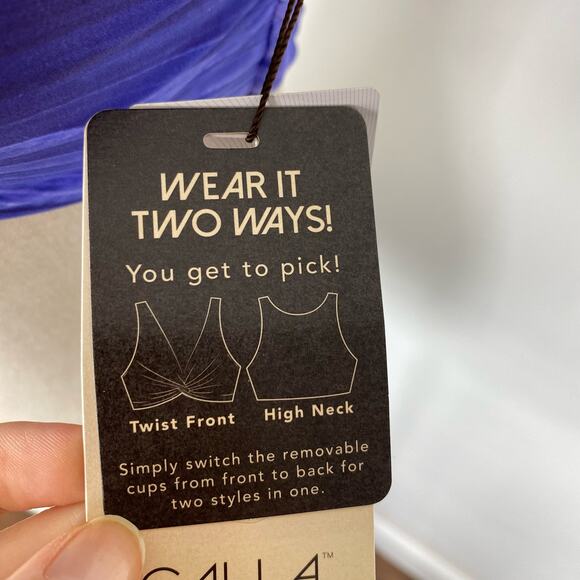 CALIA Reversible Knot Top Swimsuit Radiant Ombre Padded Bikini Lined Womens XS - Picture 5 of 8